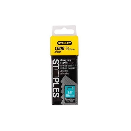 Stanley Stanley CT306T Heavy-Duty Flat Narrow Crown Staples 3/8, 1, PK5 CT306T